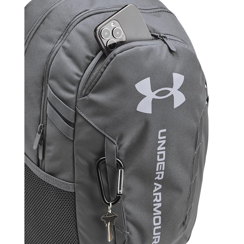 Under Armour Unisex-Adult Hustle 6.0 Backpack, (025) Castlerock / / Steel, One Size Fits Most