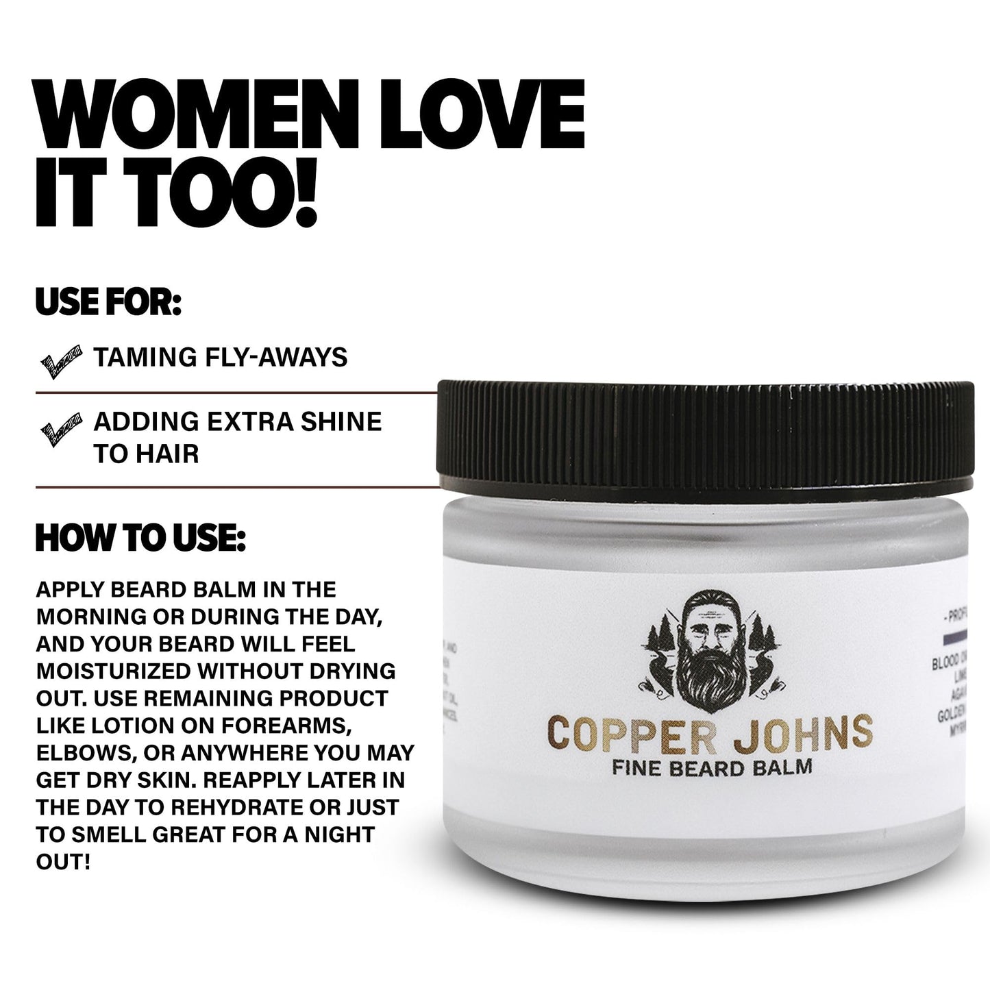 Natural Beard Balm for Men, Medium to Firm Hold & Seals in Moisture with Shea Butter, Jojoba Oil, & Sea Minerals, Barbershop-Warm Wood & Bay Rum, 2oz