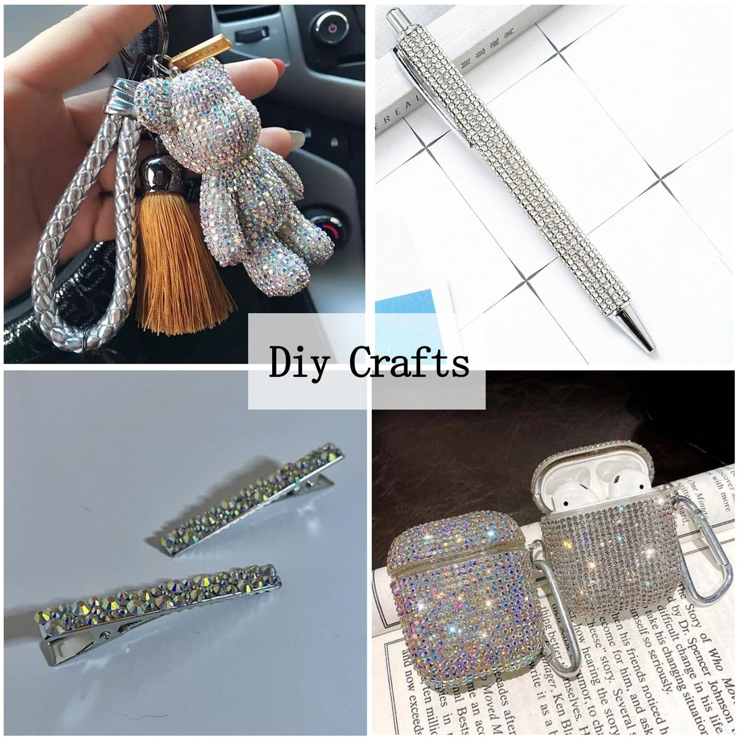 4 Boxes Nail Rhinestones Flatback Rhinestones Nail Charms Multi Shaped Crystals Nail Gems and Rhinestones for Nails, Nail Jewels Nail Art Supplies Luxurious Nail Accessories for Women Nail Decorations