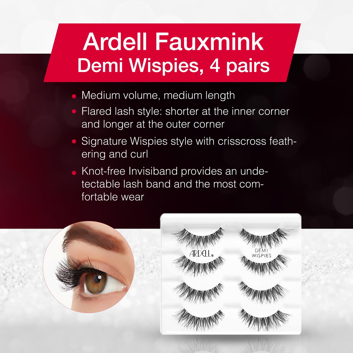 A Perfect Set - Ardell Faux Mink Demi Wispies Multi-Pack and Duo Quick-Set Strip Lash Adhesive