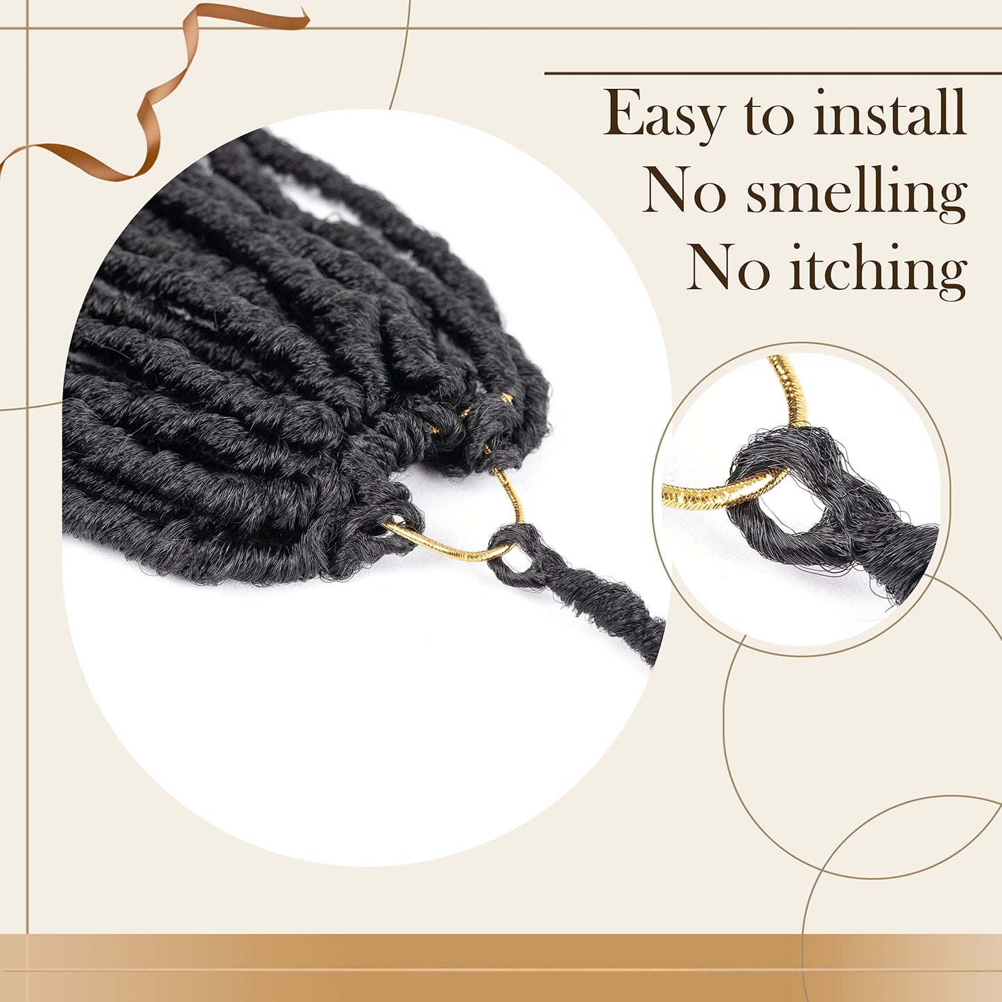 Faux Locs Crochet Hair Soft Locs 18 inch 7 Packs Short Pre Looped Crochet Locs Goddess Locs Crochet Hair For Black Women Braiding Hair Extensions (18 Inch (Pack of 7), 2#)