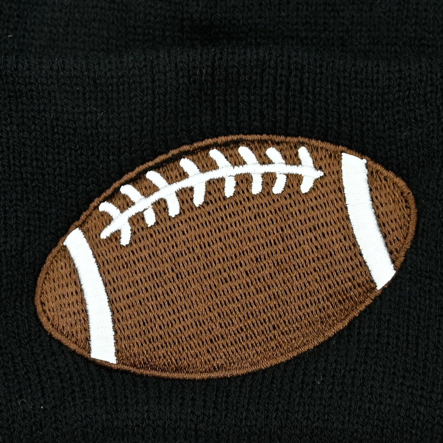mutakin Football Embroidery Beanie Hat Unisex Knit Cuffed Cap Women Men Gift Winter Warm Skull