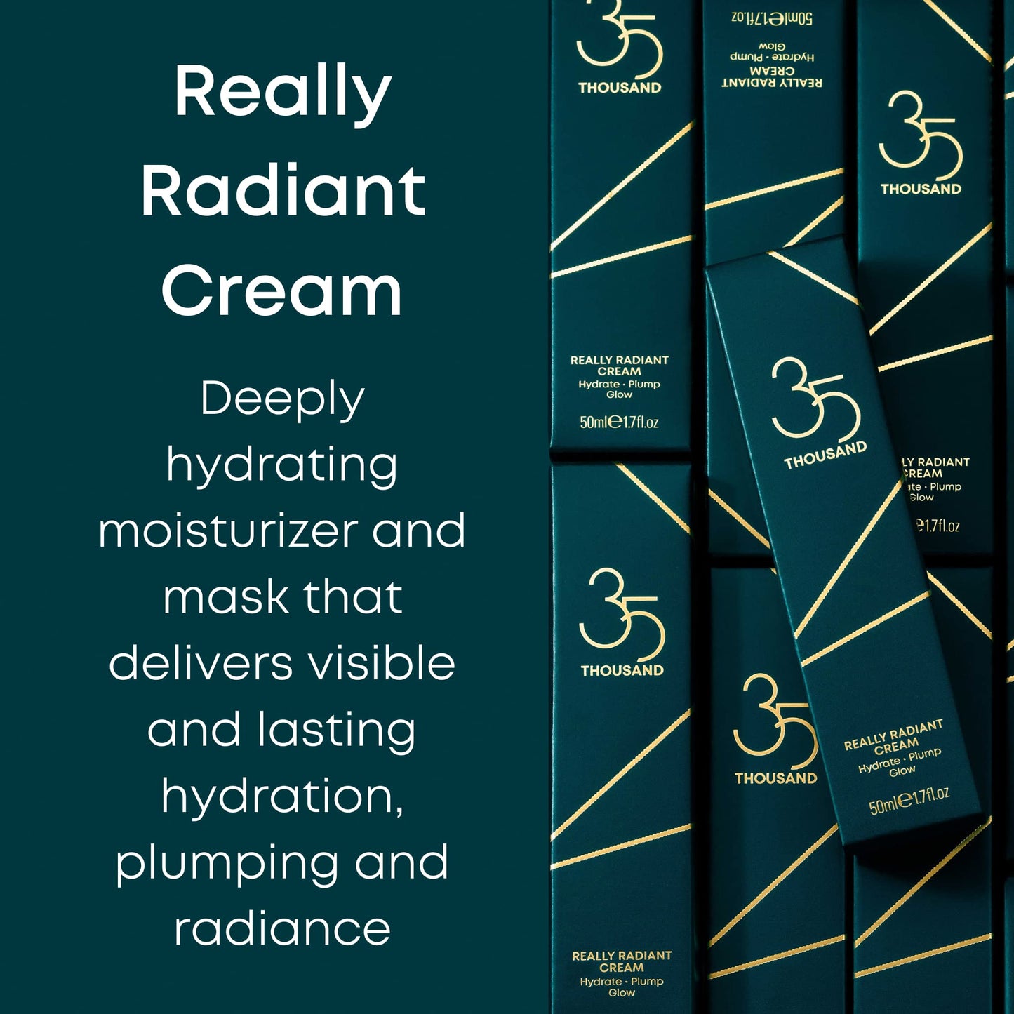 35 Thousand Really Radiant Cream, Face Hydrating Moisturizer 1.7 fl oz