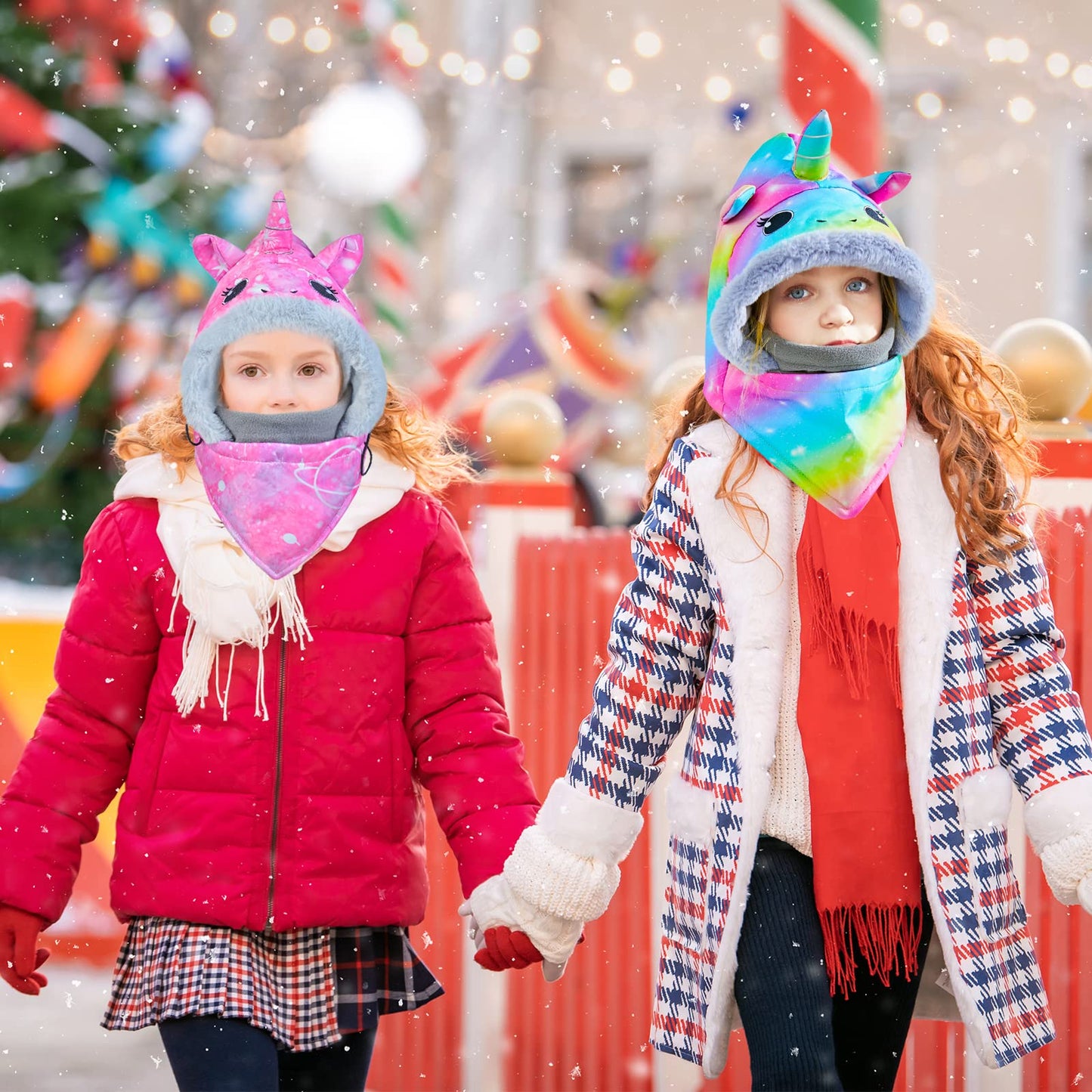Kids Winter Windproof Hat, Unisex Children Heavyweight Balaclava for Kids, Ski Mask with Thick Warm Fleece Face Cover