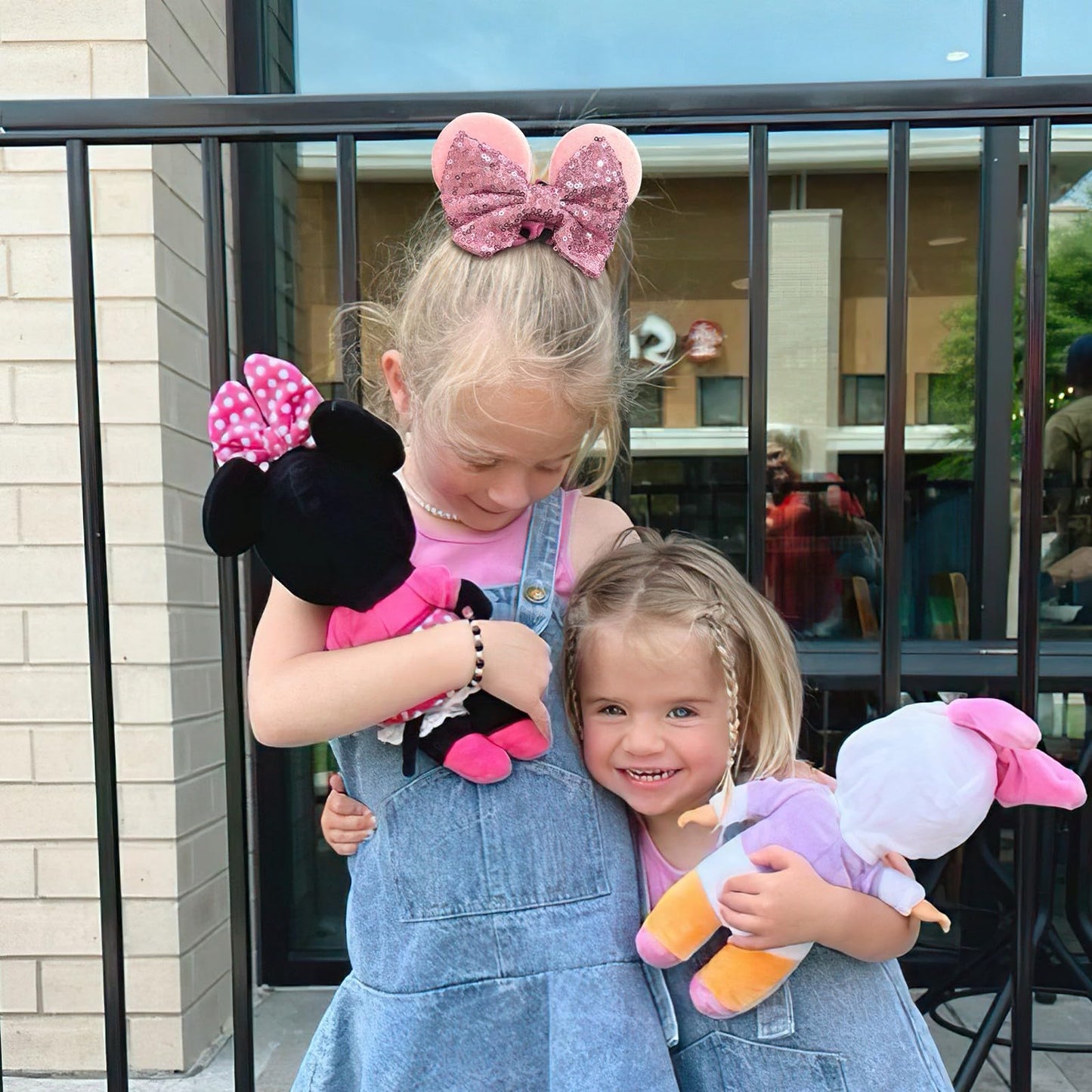 6 Pack Mouse Ears Scrunchies Velvet Scrunchies Sparkle Sequin Mouse Bows Hair Scrunchies Hair Ties Elastic Rubber Bands Ponytail Holders for Kids Women Girls Christmas Party Decoration
