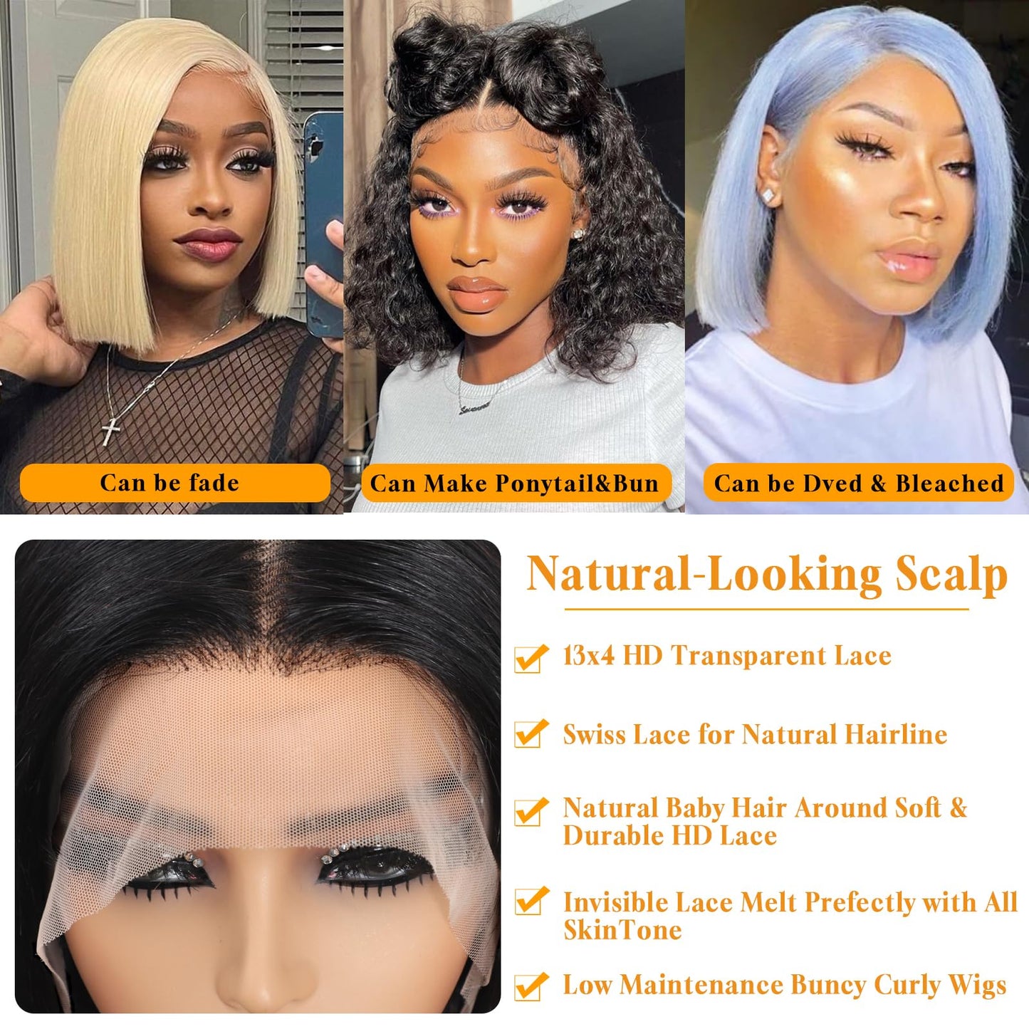 12 Inch Bob lace front wig human hair Straight Bob Wig Human Hair 13x4 HD Lace Front Wigs Human Hair 180% Short Bob Wigs for Women Glueless Bob Lace Front Wigs Human Hair Pre Plucked Natural Color