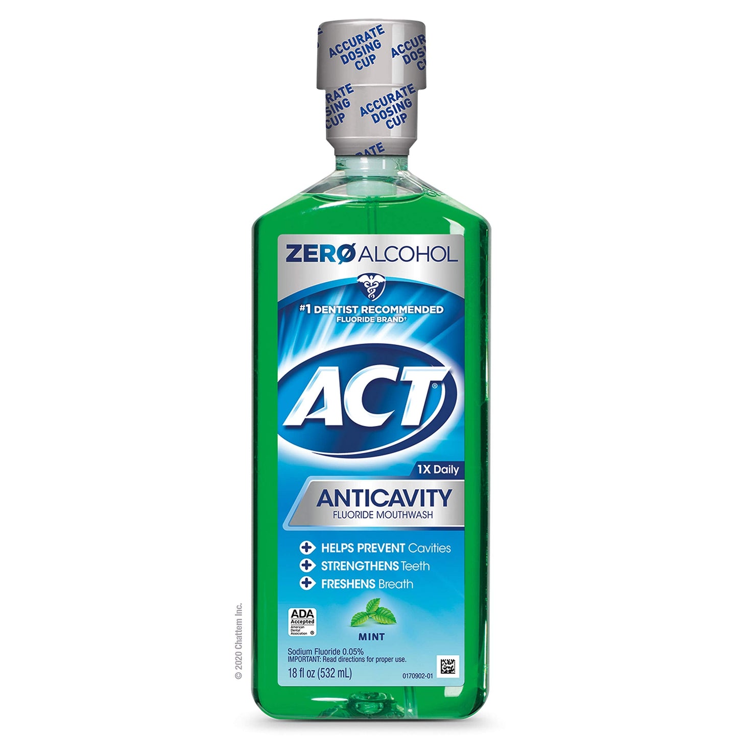 ACT Fluoride Mouthwash Bundle with Restoring 18 fl. oz. Cool Mint and Anticavity 18 fl. oz. Mint Rinses