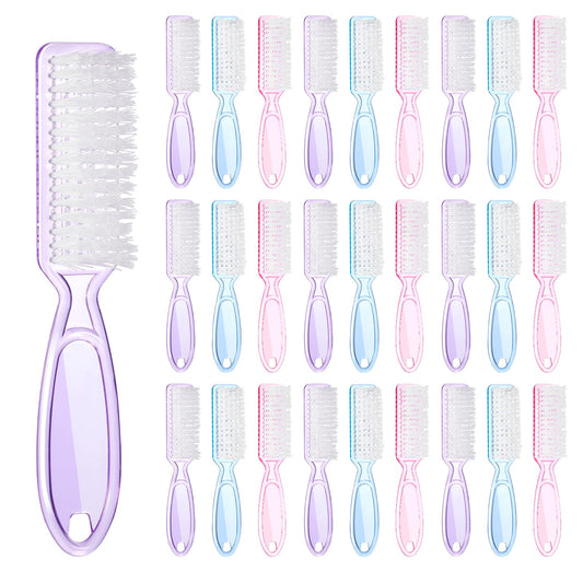 30 PCS Nail Scrubber Brush, Handle Grip Nail Brushes for Cleaning Fingernails Toenails, Finger Nail Brush Set for Cuticle Manicure Pedicure, Women Men Home Salon