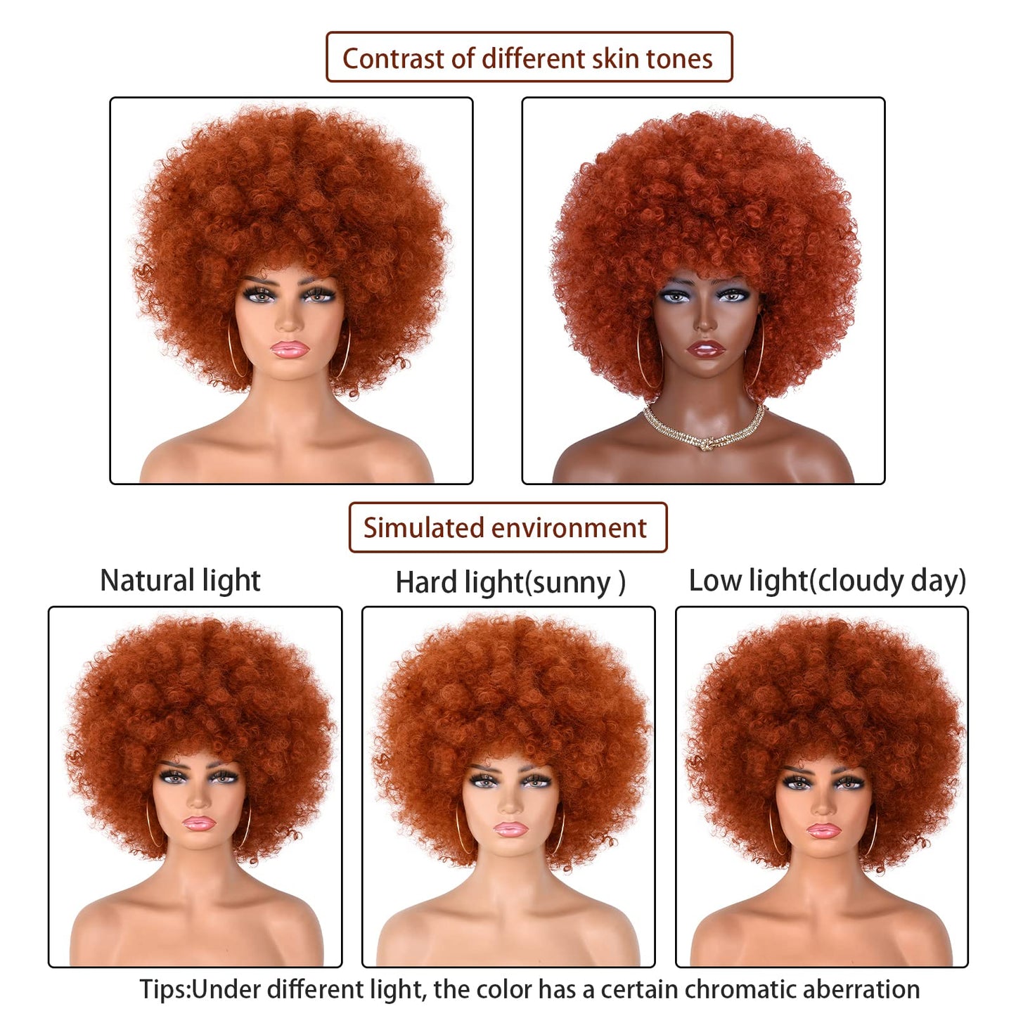 ANNISOUL Afro Wigs for Black Women Short Curly Afro Kinky Wig 70s Bouncy Huge Fluffy Puff Wigs Premium Synthetic for Cosplay and Daily