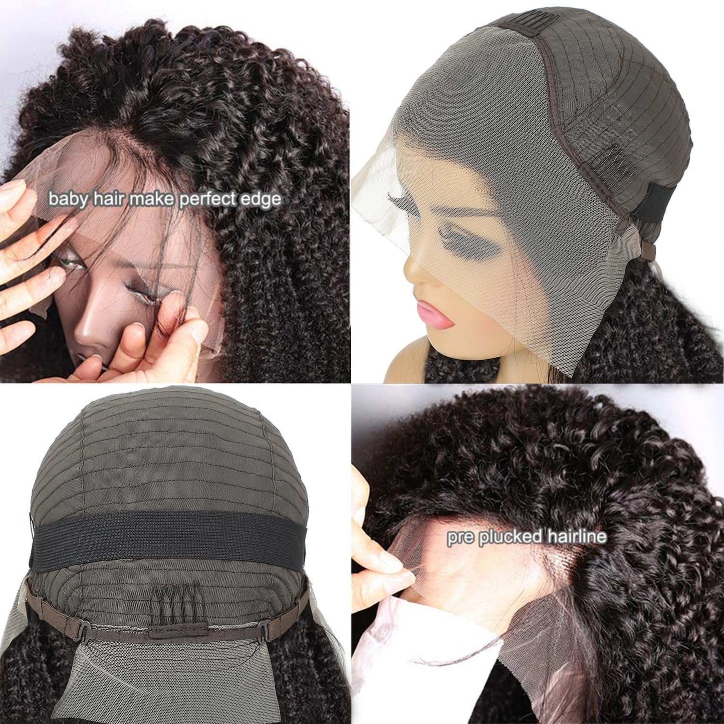 16 Inch Bob Wig Human Hair Kinkycurly Wig Human Hair 13x4 Lace Front Wigs 180 Density Glueless Wigs Human Hair Pre Plucked with Baby Hair Kinky Straight Short Bob Wigs for Black Women