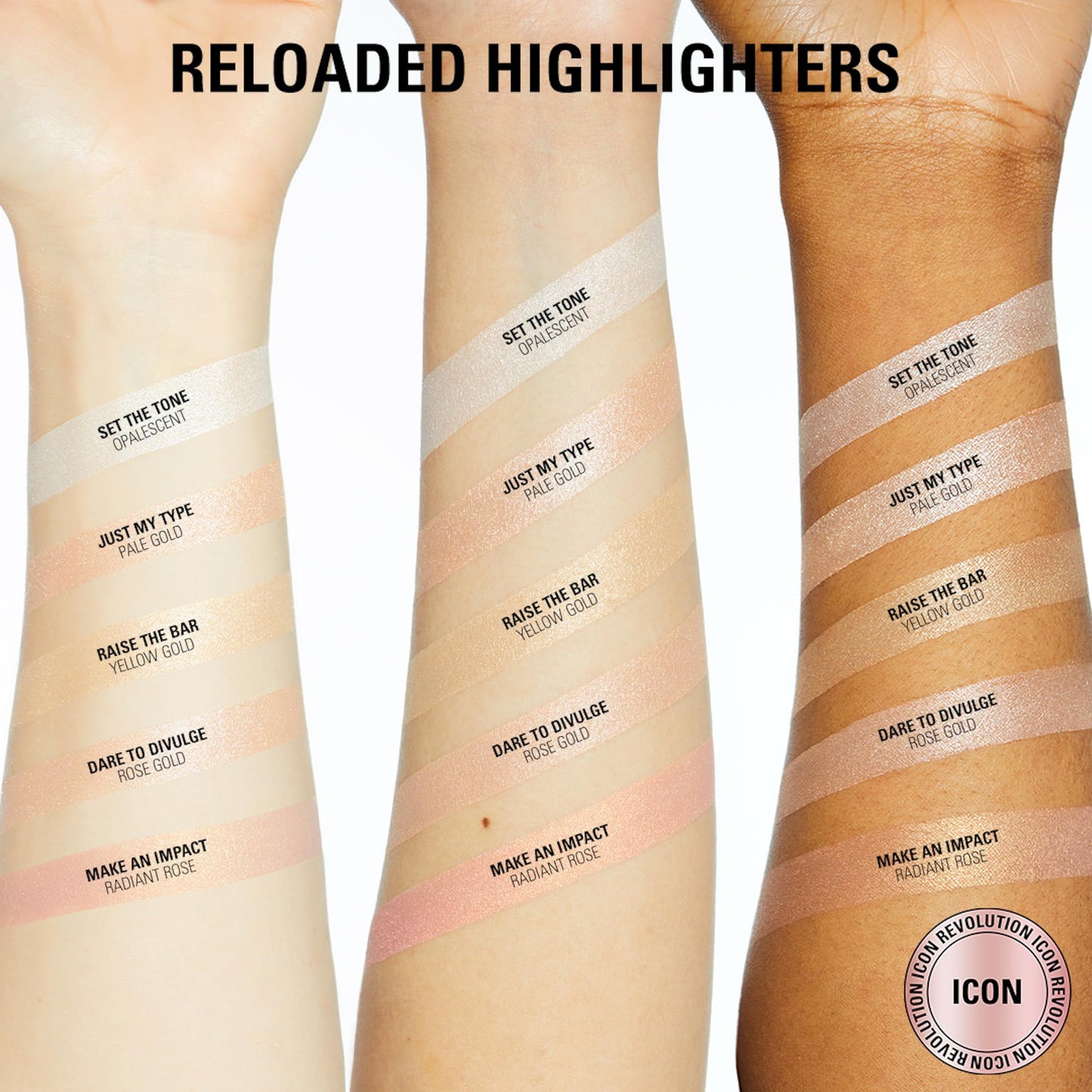 Revolution, Reloaded Pressed Powder Highlighter, Intensely Pigmented for a High Impact Dewy Finish, Peach Lights, 0.22 Oz