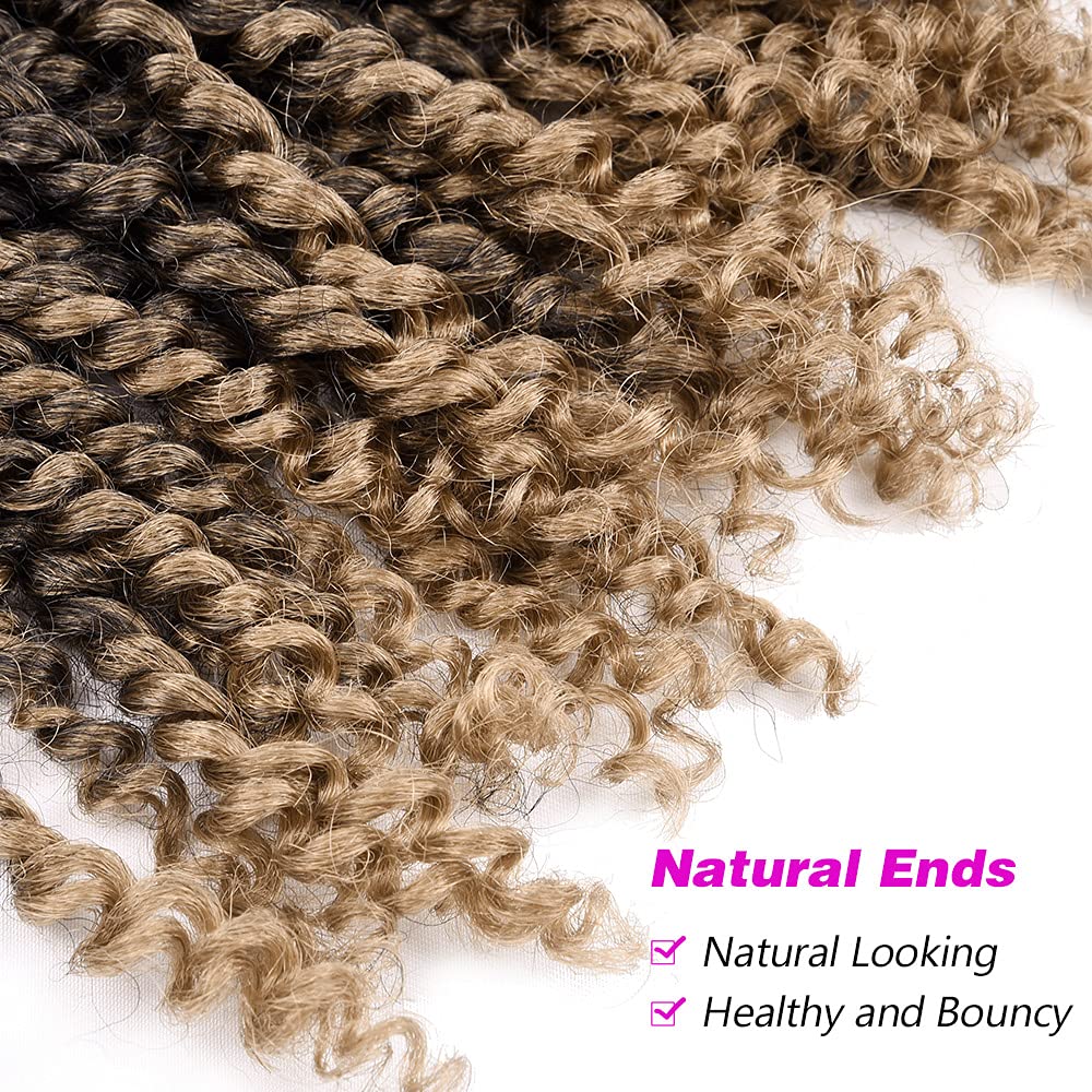 Silike Passion Twist Crochet Hair 18inch 6packs Pre-Twisted Synthetic Long Curls 12 Roots Braiding Hair Extensions For Women (18 inch, T27)