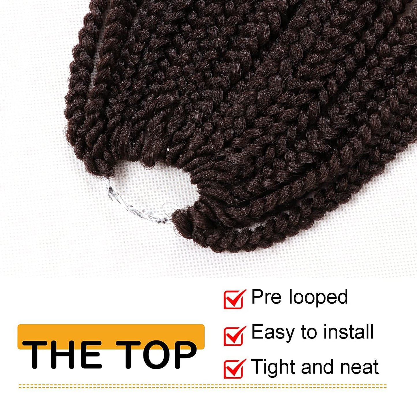 7 Packs Goddess Box Braids Crochet Hair 14 Inch Prelooped Crochet Box Braids Crochet Hair for Black Women Braiding Hair (14 Inch (Pack of 7), #4)