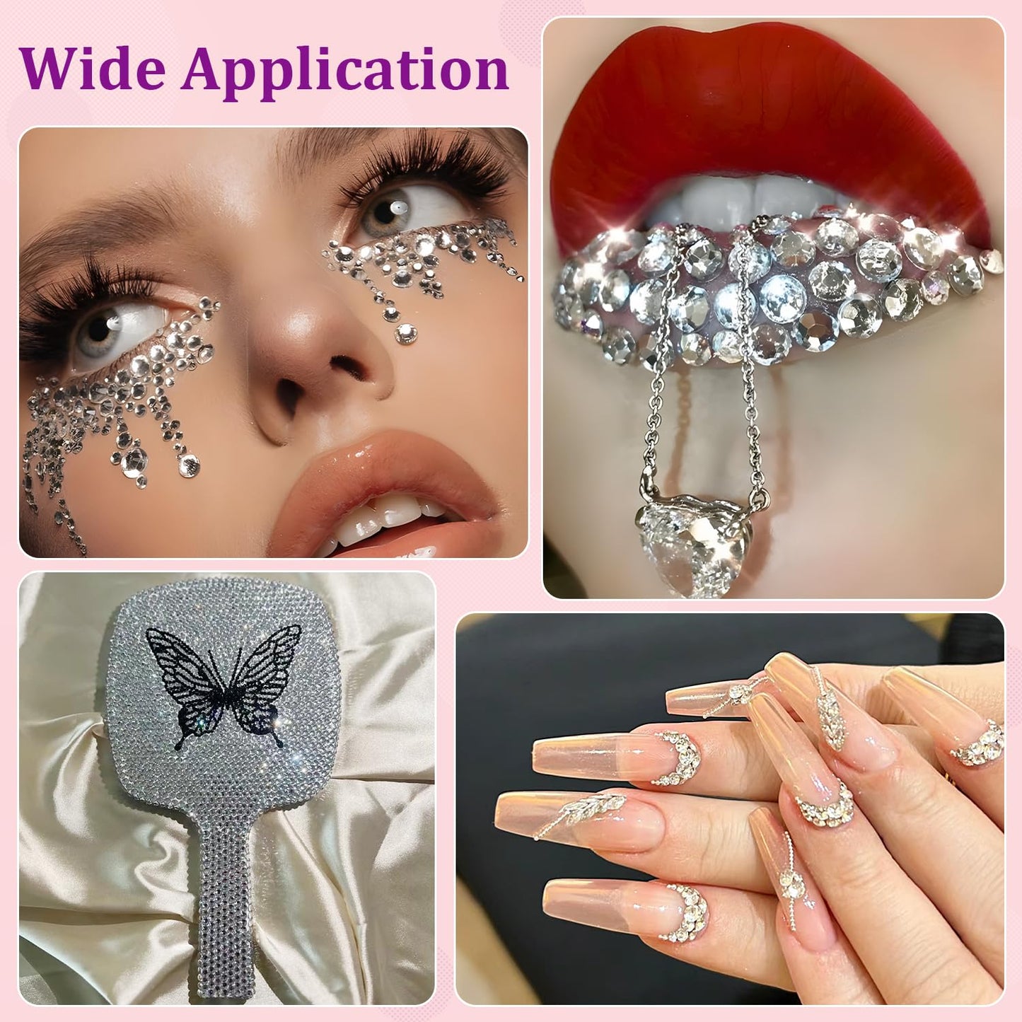 16000Pcs Resin Rhinestones with Tweezers for Crafting, Silver Clear 2-6mm Mixed Sizes Flatback Gems, Bedazzling Crystal for DIY Crafts Clothing Tumblers Mugs Shoes Fabric Nail Art