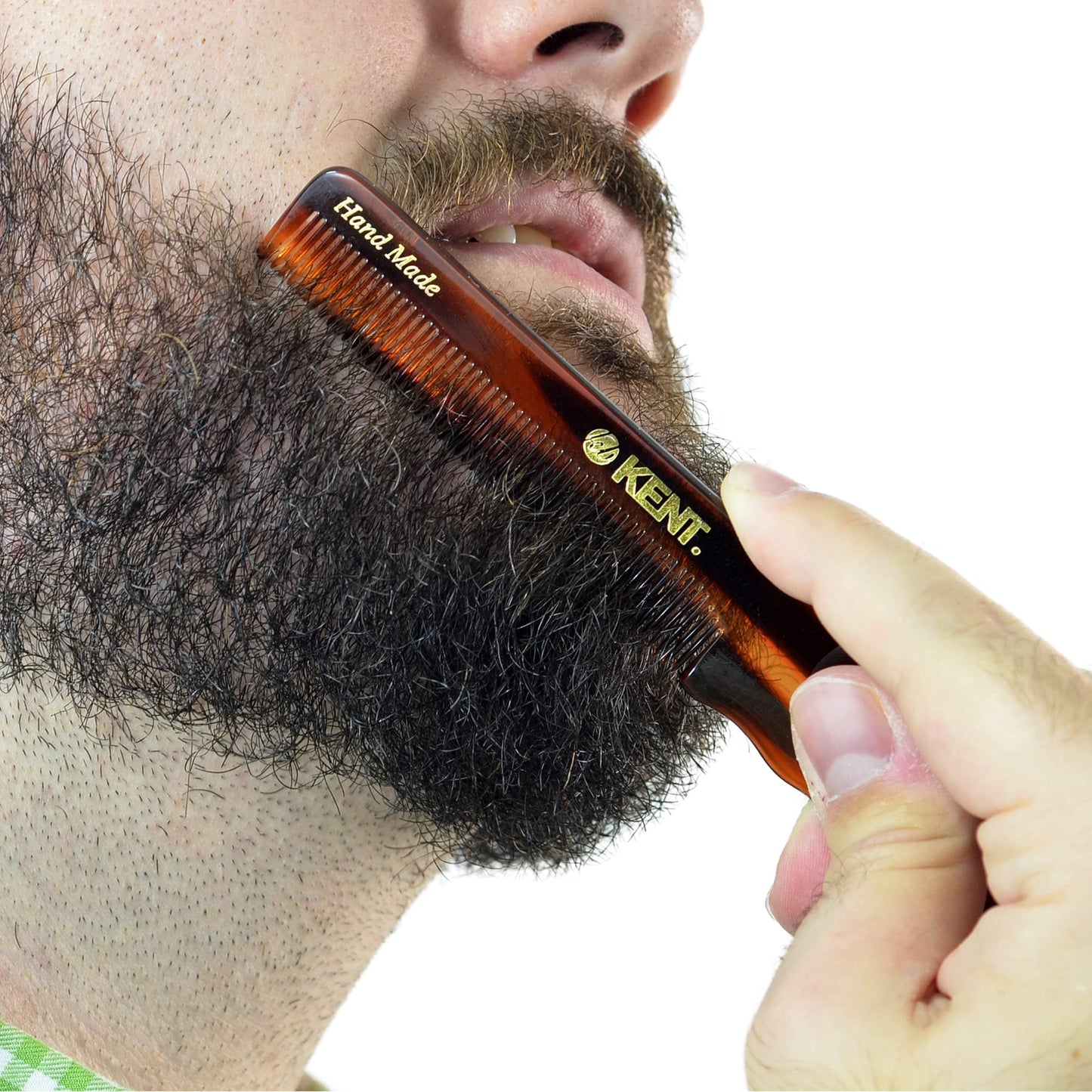 Kent R18T Handmade All Fine Tooth Pocket Comb for Men, Hair Comb Straightener for Everyday Grooming Styling Hair, Mustache and Beard, Use Dry or with Balms, Saw Cut and Hand Polished, Made in England