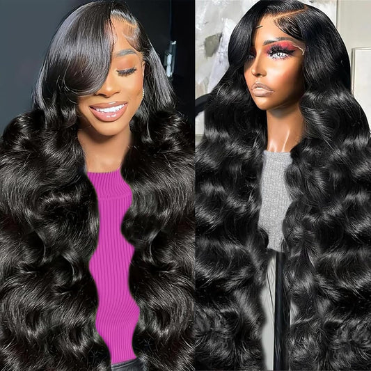 200 Density Body Wave Lace Front Wigs Human Hair Pre Plucked Pre Bleached Knots 13x4 HD Lace Frontal Wigs Human Hair Real Human Hair Wig 20 Inch