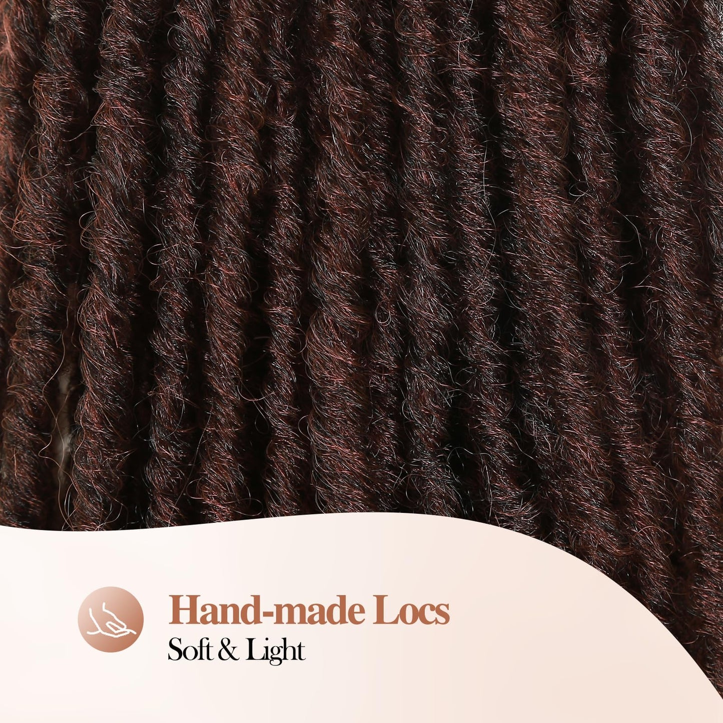 WIGER Ombre Ginger Medium Length Coily Curly Ponytails Clip In Dreadlock Ponytail Extensions Faux Locs Twisted Hairpiece for Black Women Goddess Locs Wrap Around Synthetic Fake Pony Hair