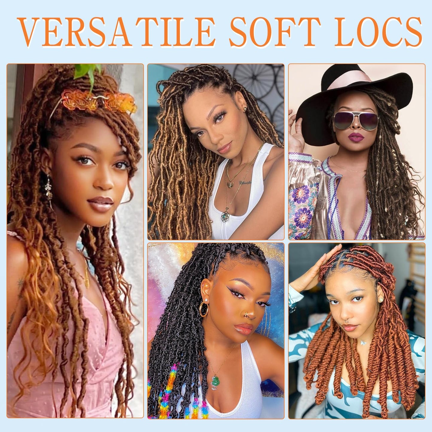Faux Locs Crochet Hair 10 Inch 7 Packs Short Soft Locs Crochet Hair Pre Looped Crochet Locs for Black Women Butterfly Hair(10inch,7packs,1B/30)