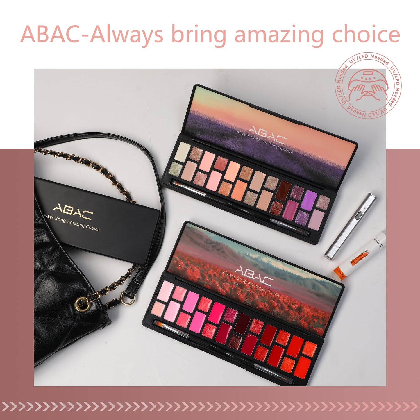 ABAC Nude Color Solid Gel Polish Set,Spring&Summer Hema-free 24 Colors Soak Off Gel Polish Kit with Double-Ended Nail Art Brush for Salon and Nail Art DIY at Home