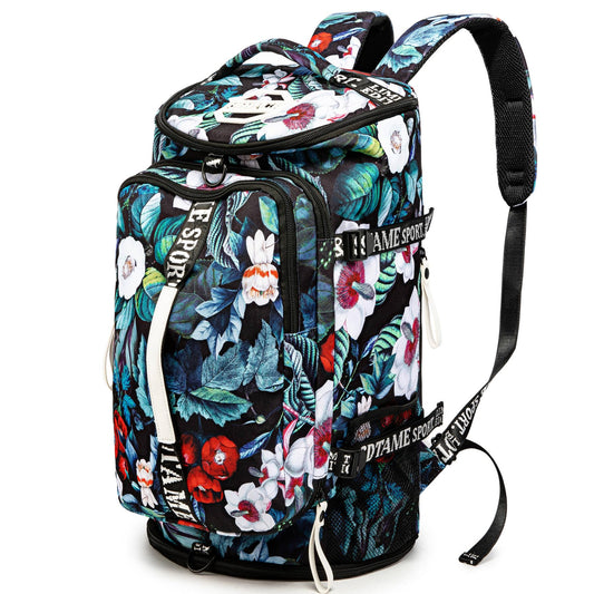 Gym Duffle Bag Backpack with Shoe Compartment,4 ways Travel Backpack for Women and Men,Multi-Functional Weekender bag with Waterproof Layer&Laptop Compartment for Fitness, Travel,Camping(Turquoise)