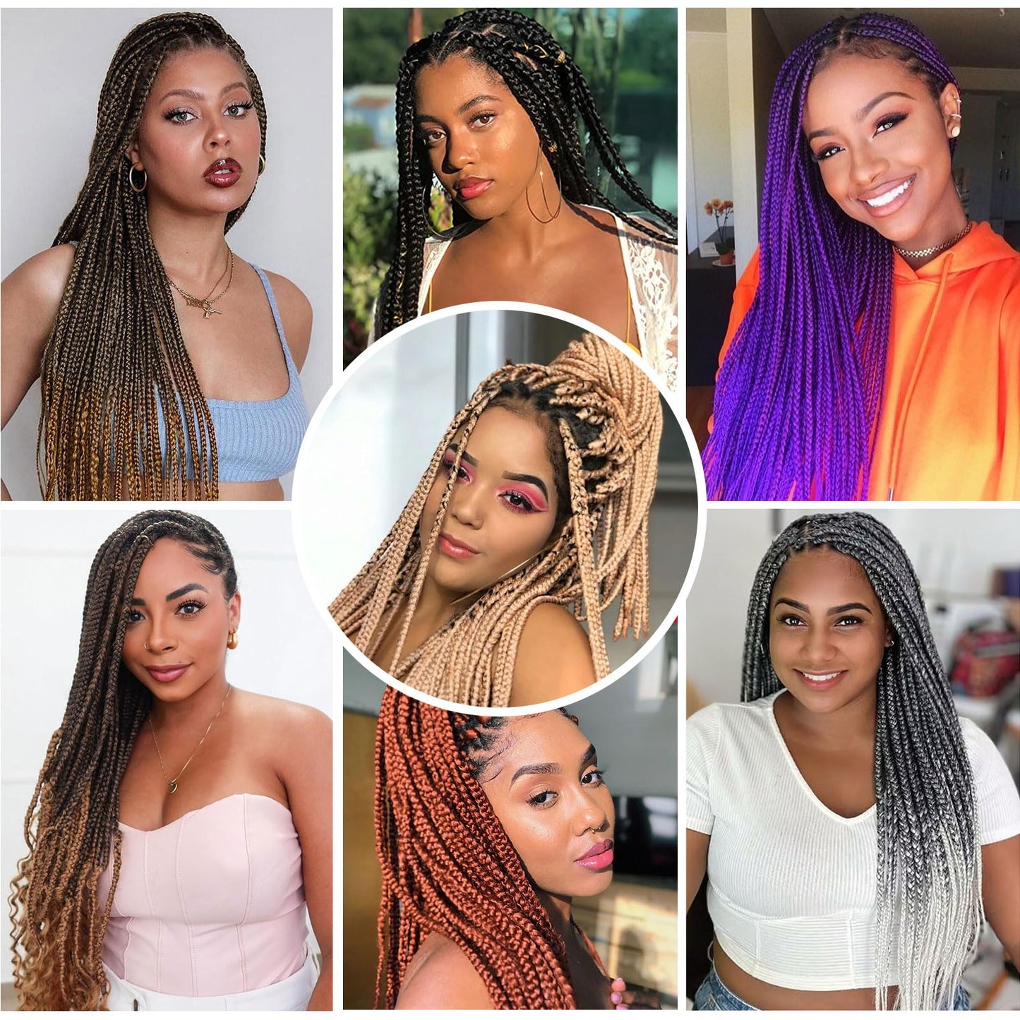 530 Braiding Hair Pre Stretched 26 Inch 2 Packs 530 Braid Hair Professional Prestretched Braiding Hair Extensions for Box Braids(530#, 2 Packs, 26 Inch)