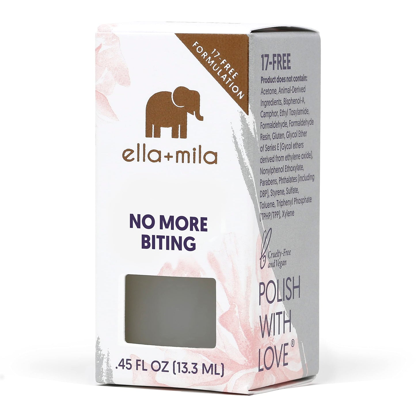 ella+mila "No More Biting" Nail Polish - Bitter Taste Nail Biting Treatment for Kids & Adults - Effective Thumb Sucking Stop for Kids (0.45 fl oz)