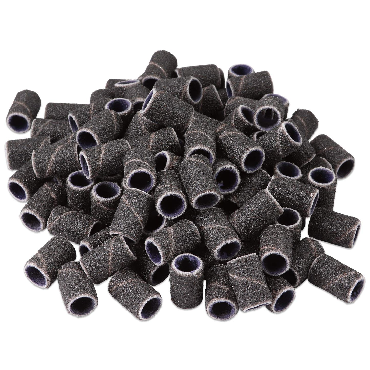 100 Pcs Large Black Nail Drill Bits Sanding Bands for Nail Drill 80 Coarse Grit – Nail File for Acrylic Nail Gel Manicures Pedicure