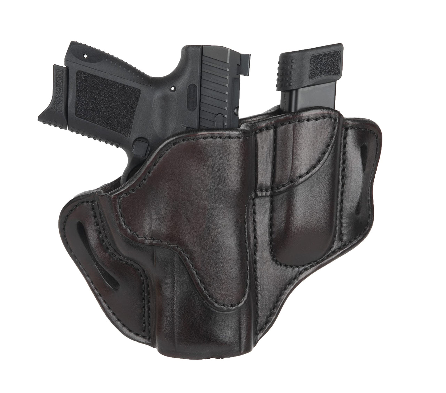 1791 GUNLEATHER P320c Holster, OWB Leather Gun and Mag Belts Holster. Compatible with Sig P320c, P229c, HK VP9sk, HK P2000, HK 45c, and Most compacts with Rails