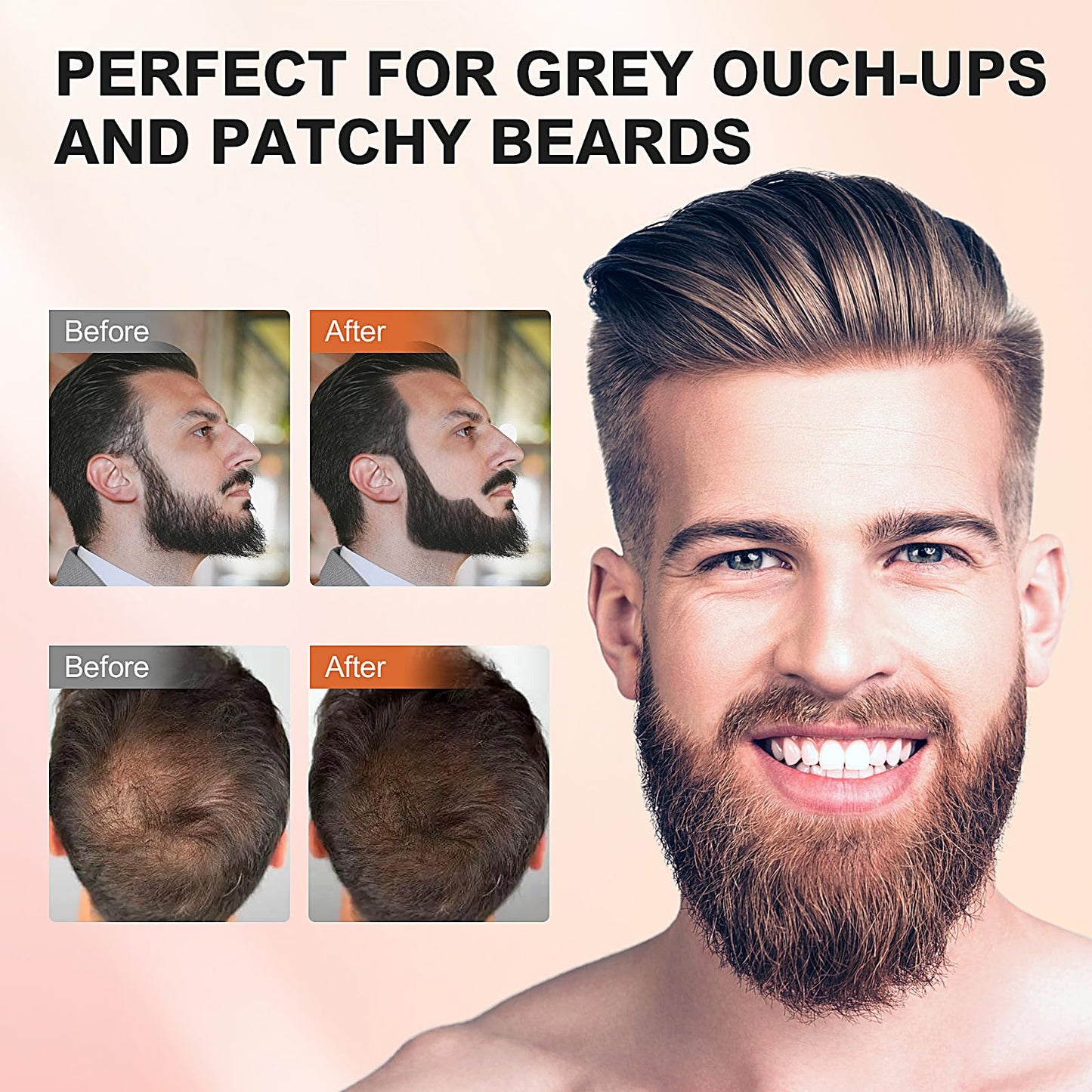 Root Touch Up Color Powder for Women and Men - Instant Coverage for Gray Hair, Thinning Hair, Bald Spots, Hairline Shadow, Eyebrows, and Beard Lines (Dark Gray)