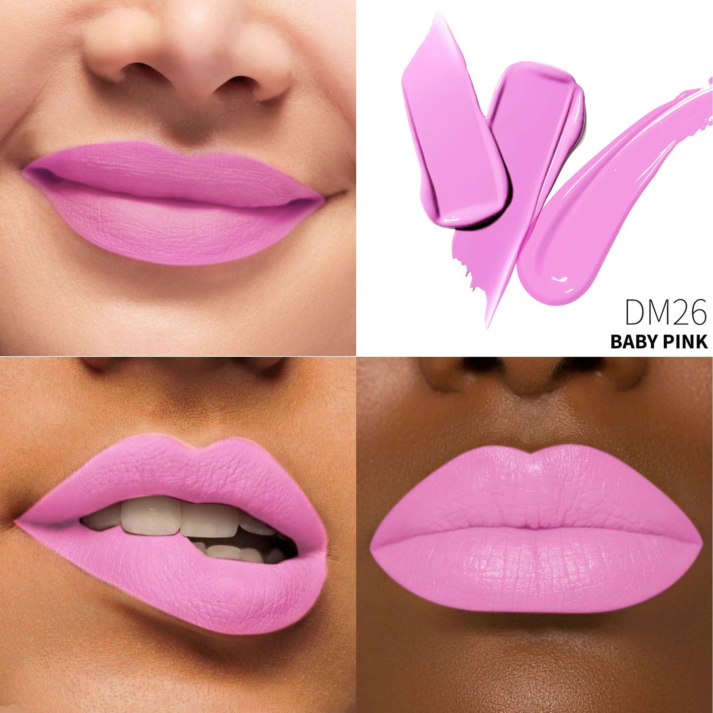 DE'MUMU Pink Lipstick Matte for Women Superstay Light Pink Long Lasting Lipstick Smudgeproof Liquid Lipsticks Cruelty Free Lip Makeup (DM26 Baby Pink)