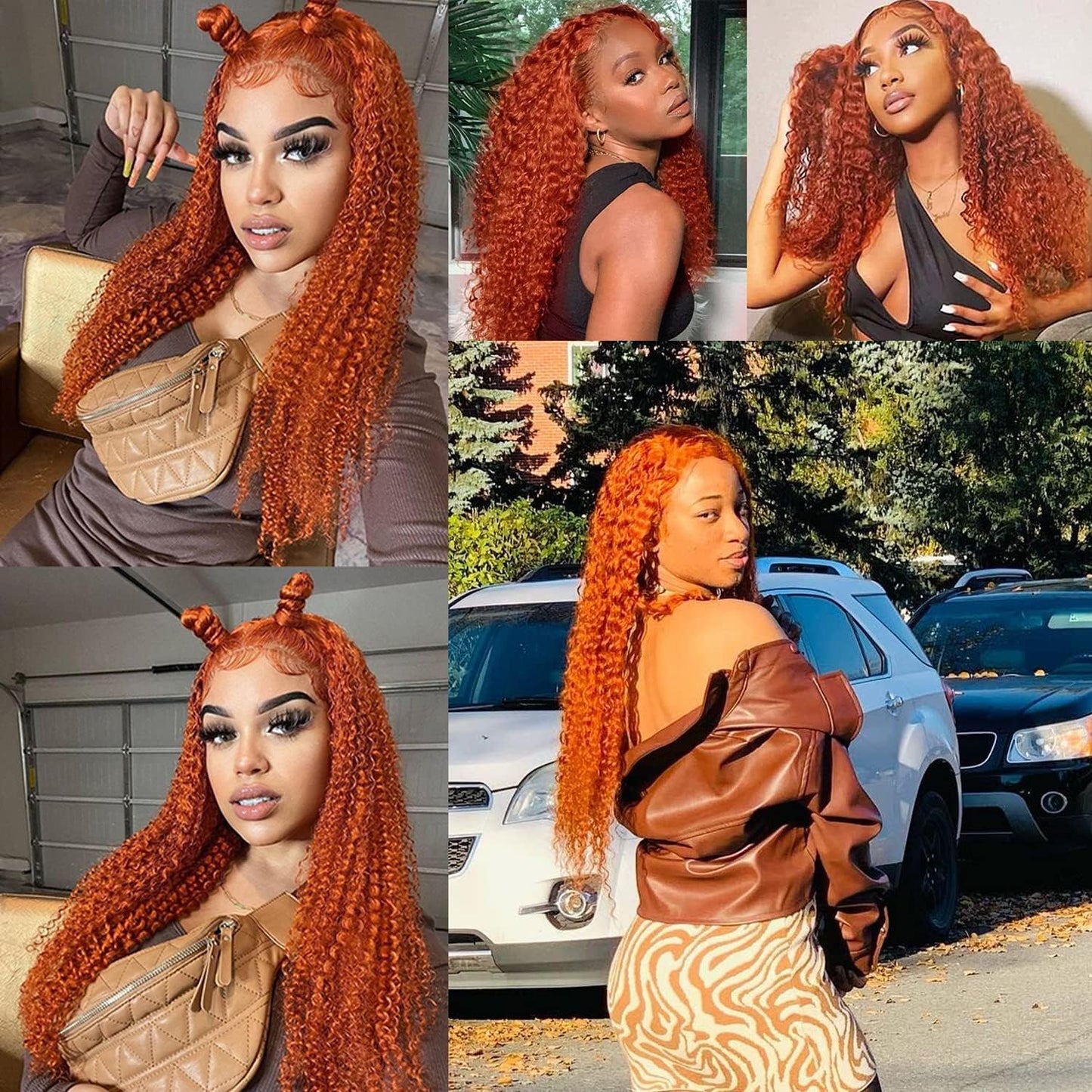 28 30 32 inch Color 350 Human Hair Bundles Ginger Water Wave Bundles Burnt Orange Human Hair Bundles Ginger Orange Ocean Wave Bundles Human Hair Extensions