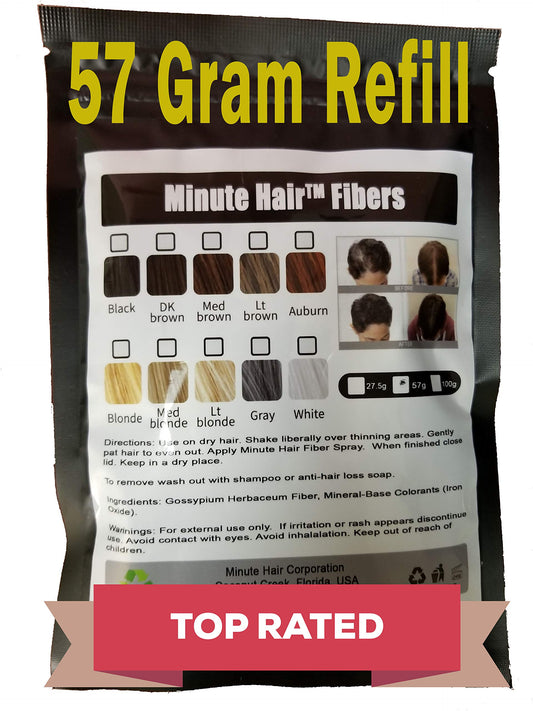 Hair Building Fibers Blonde 57 Grams (2 oz) Minute Hair Refill Hair Loss Concealer That You Can Use for Your Bottles From Competitors Like Toppik, Xfusion (Blonde)