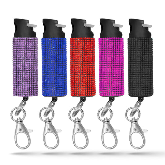Guard Dog Security Bling it On Pepper Spray, Keychain with Safety Twist Top, Mini and Easy Carry, Lightweight and Fashionable, Maximum Police Strength OC Spray, 16 Feet Range, 0.5 fl oz