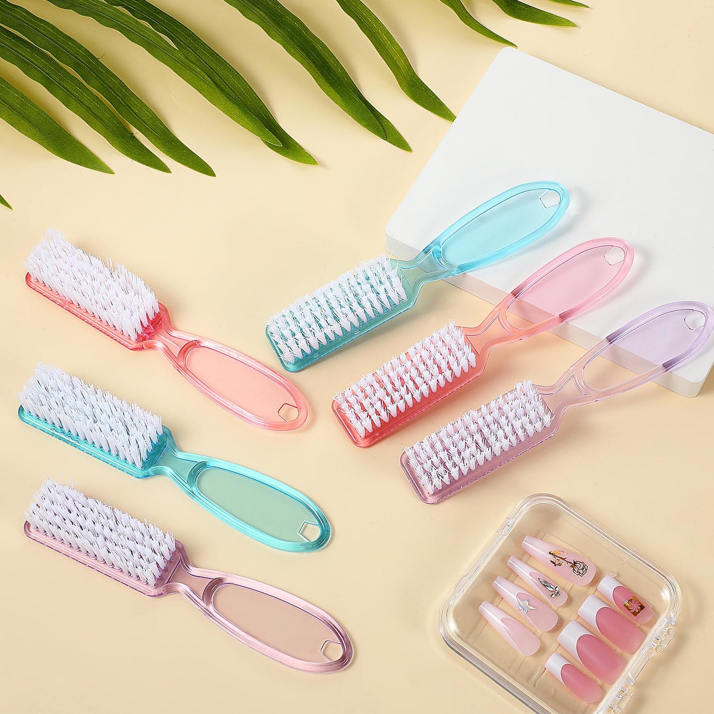 30 PCS Nail Scrubber Brush, Handle Grip Nail Brushes for Cleaning Fingernails Toenails, Finger Nail Brush Set for Cuticle Manicure Pedicure, Women Men Home Salon