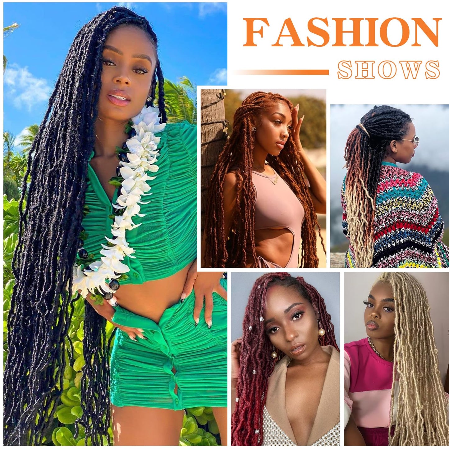 Faux Locs Crochet Hair 10 Inch 7 Packs Short Soft Locs Crochet Hair Pre Looped Crochet Locs for Black Women Butterfly Hair(10inch,7packs,1B/30)