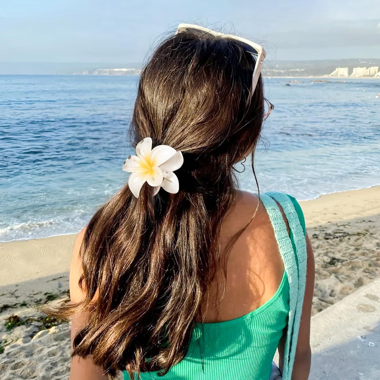 6 Pcs Flower Hair Claw Clips, Hawaiian Hair Clips for Women, Beach Cute Hair Accessories
