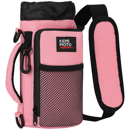 KEMIMOTO Water Bottle Holder Bag, Water Bottle Carrier with Adjustable Shoulder Strap, Water Bottle Pouch Holder for Hiking, Camping, Fishing, Compatible with YETI STANLEY SLM 32 oz, 40 oz, 64 oz