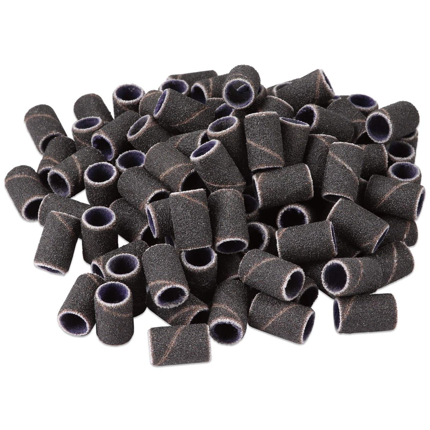 100 Pcs Large Black Nail Drill Bits Sanding Bands for Nail Drill 120 Coarse Grit – Nail File for Acrylic Nail Gel Manicures Pedicure