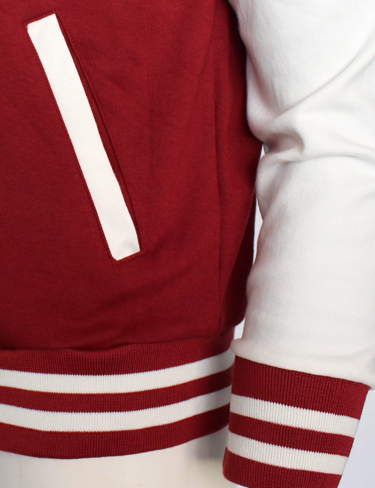 BCPOLO Hoodie Baseball Jacket Varsity Baseball Jacket Cotton Letterman Jacket Brown-White-XL