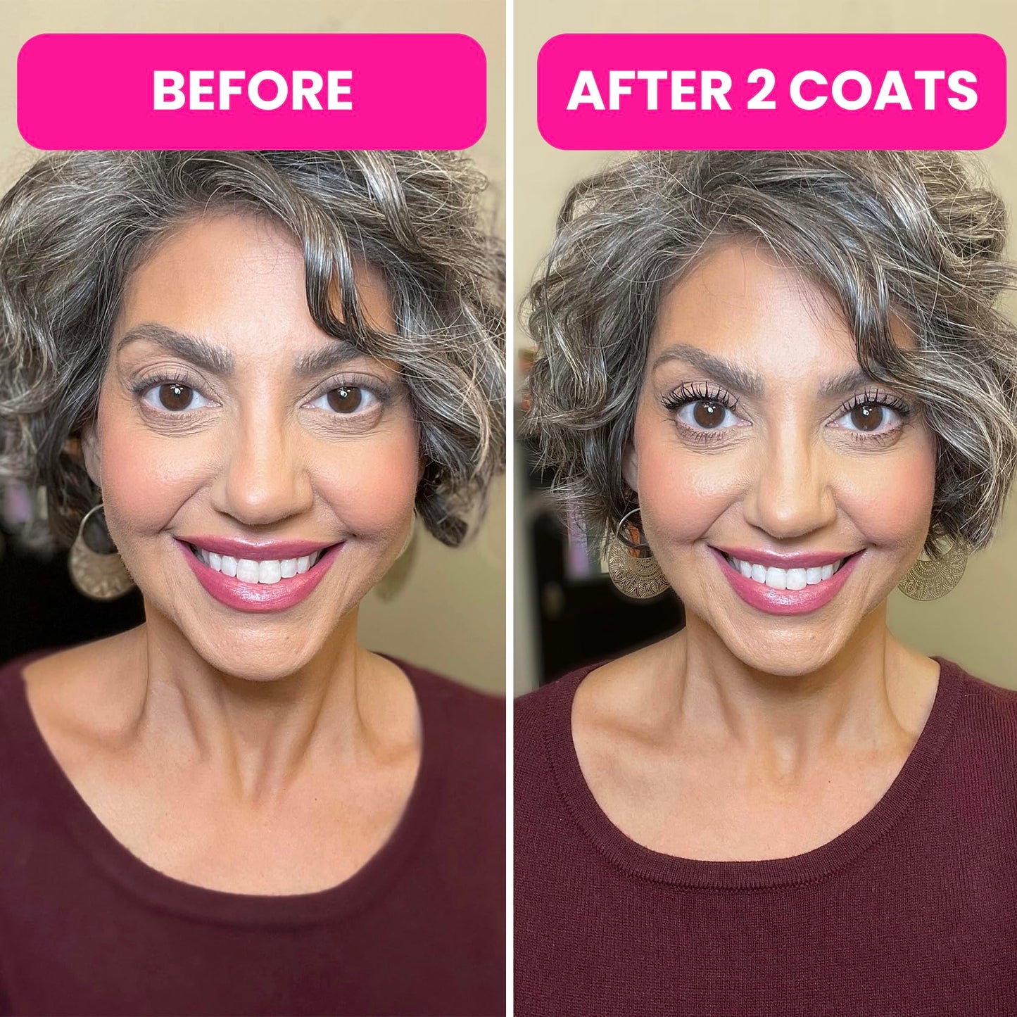 Prime Prometics PrimeLash Mascara for Older Women – Volumizing, Incredible Length in 2 Coats – Long-Stay, Zero Clumps, Hypoallergenic (Brown)