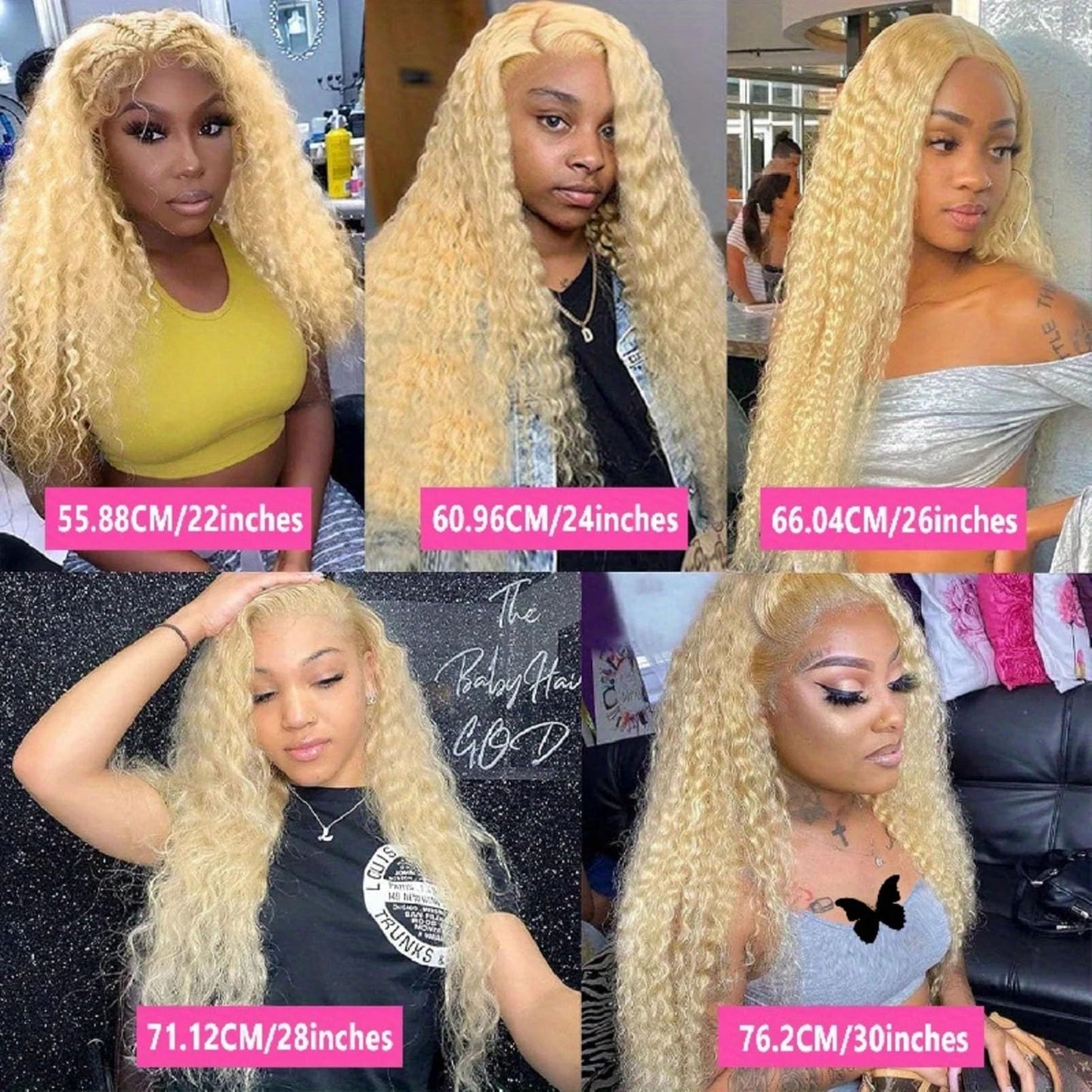 Habiliana 200% Density HD Blonde 613 Jerry Curly Wigs Human Hair Real Full Large Lace Space 4x4 Blonde 613 Jerry Curly Wigs Human Hair Pre Plucked For Black Women