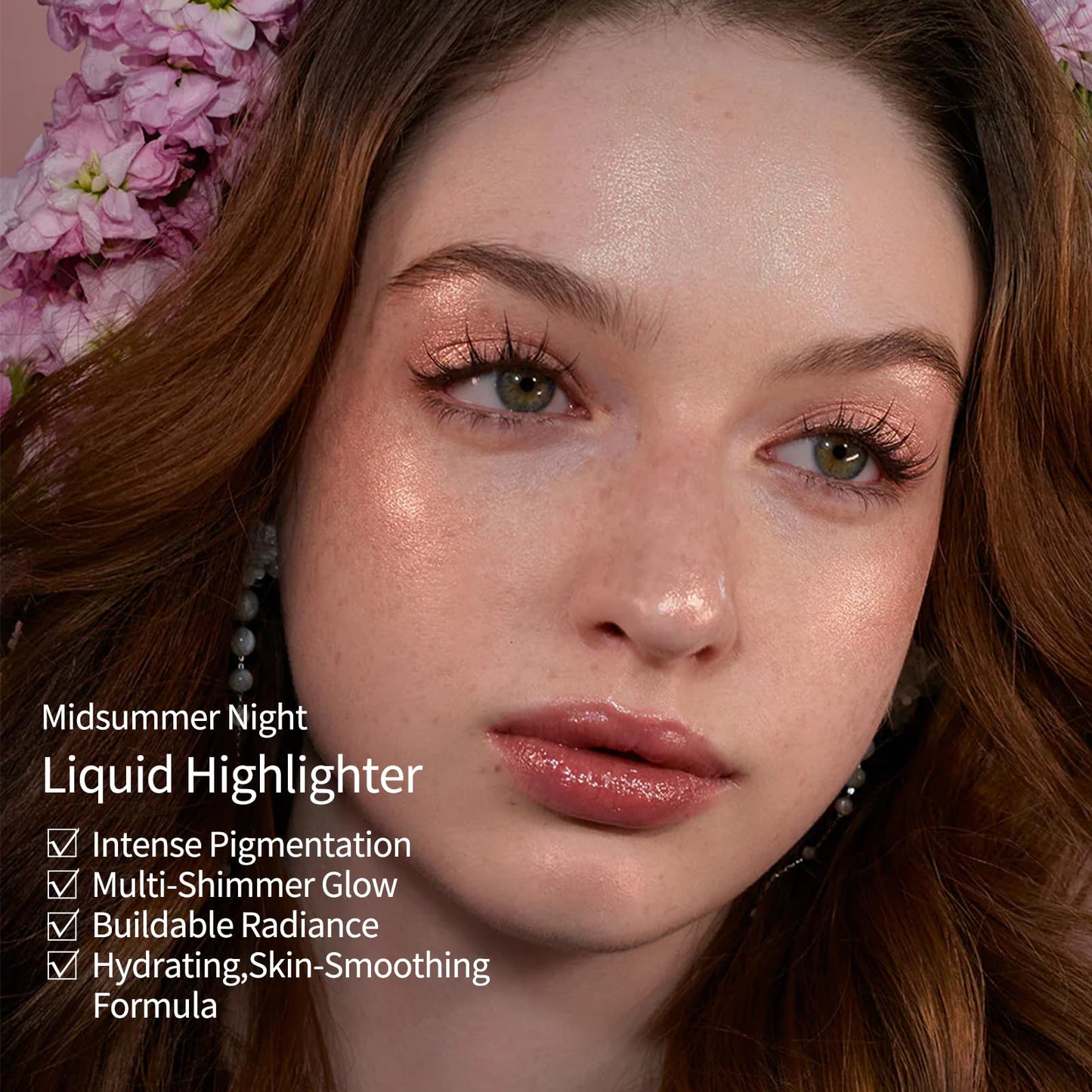 Flower Knows Midsummer Fairytales Liquid Highlighter,Shimmering Face & Body Illuminator,Glow Finish,Blendable & Long-lasting Radiance for Women & Girls(02 Sunset Forest)