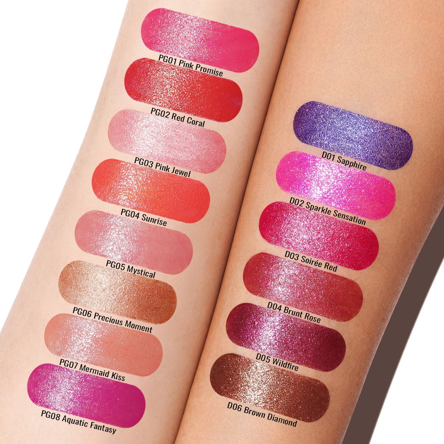 Oulac Pink Shimmer Lipstick for Women, Infinity High Shine Finish, Hydrating Lip Color Infused with Damask Rose Oil for All-Day Comfort, Gluten-Free Vegan Beauty, D02 Sparkle Sensation