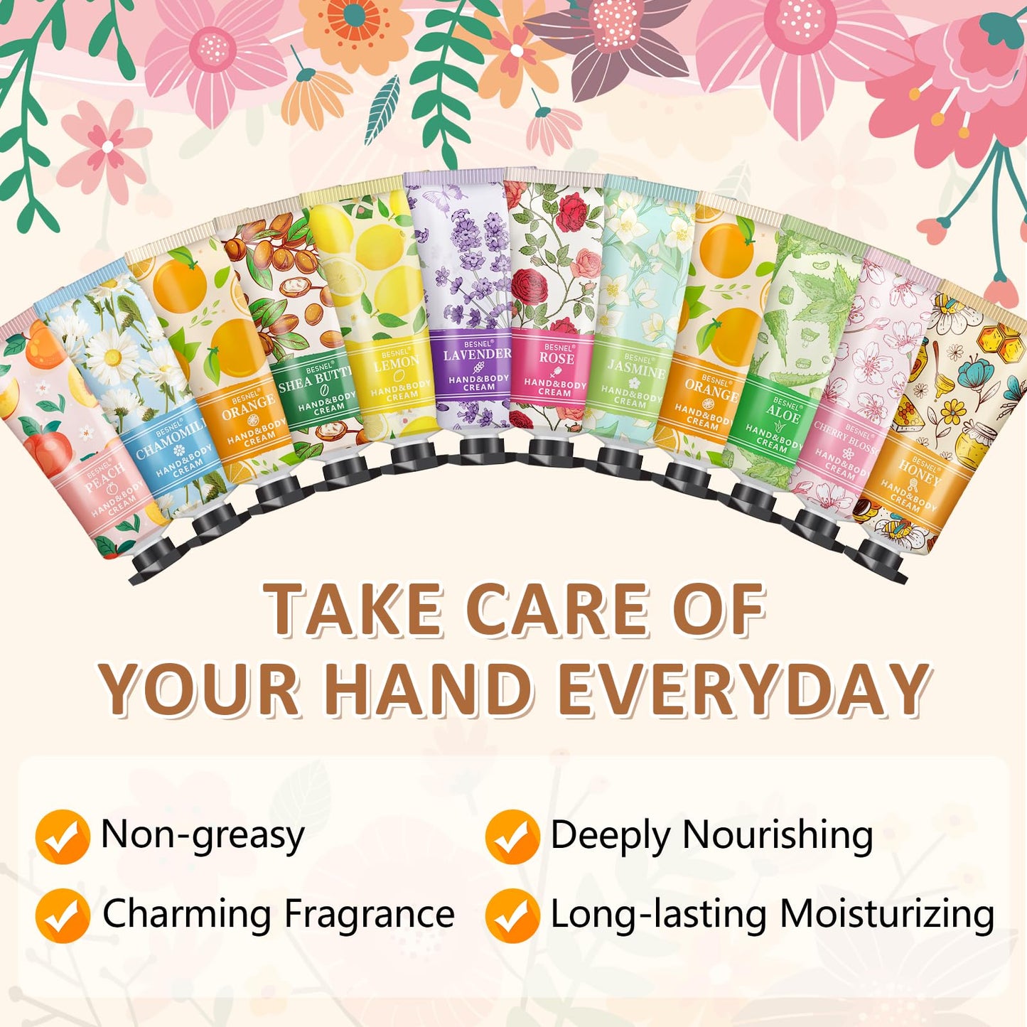 12 Pack Hand Cream Gifts Set For Women, Mini Hand Lotion Travel Size in Bulk for Dry Cracked Hands, Graduation & Christmas Gifts, Teacher Appreciation & Party Favors