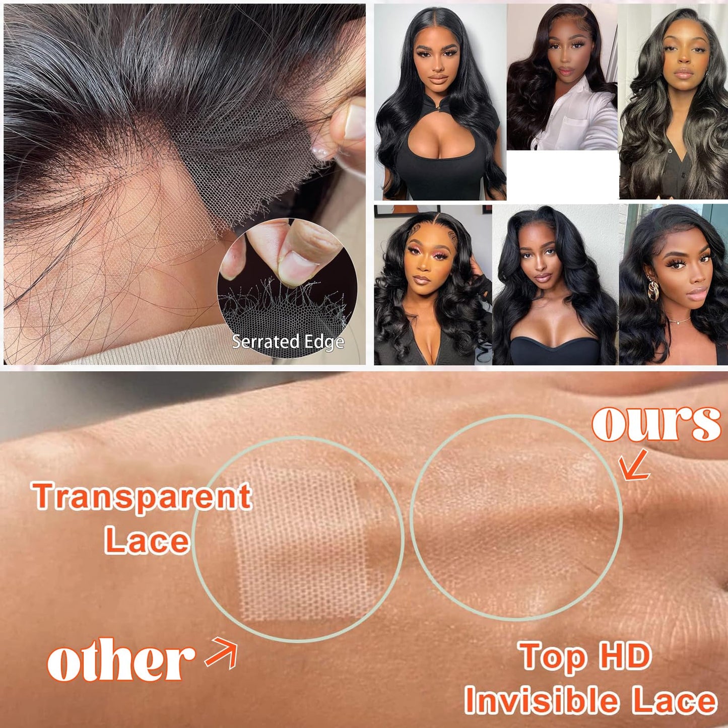 13x4 HD Transparent Lace Closure Human Hair,Body Wave Hd Invisible Lace Closure Virgin Human Hair Pre Bleacked Knots with Baby Hair Ear To Ear 13x4 Clear Film Lace Closure Natural Hairline Black Color