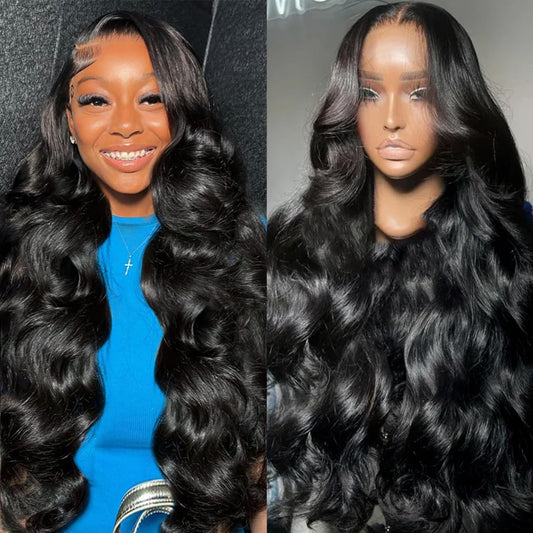 13x4 Lace Front Wigs Human Hair Pre Plucked 180% Density Body Wave Human Hair Lace Front Wigs Brazilian Glueless Wigs Human Hair Pre Plucked Natural Color 24inch