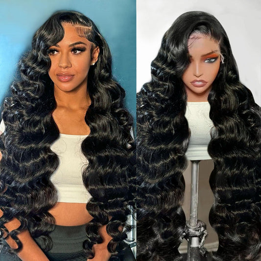 13X6 Body Wave Lace Front Wigs Human Hair 12A 250% Density Lace Frontal Wigs Human Hair Glueless Wigs Human Hair HD Lace Front Wigs Human Hair pre Plucked with Baby Hair Natural Color (22 Inch)