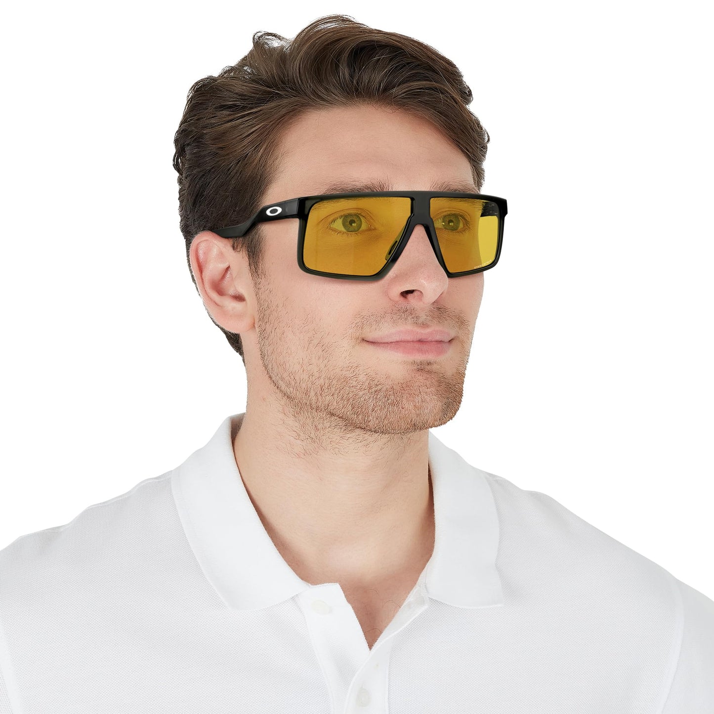 Oakley Men's OO9285 Helux Rectangular Sunglasses, Matte Black/Prizm Gaming, 61 mm