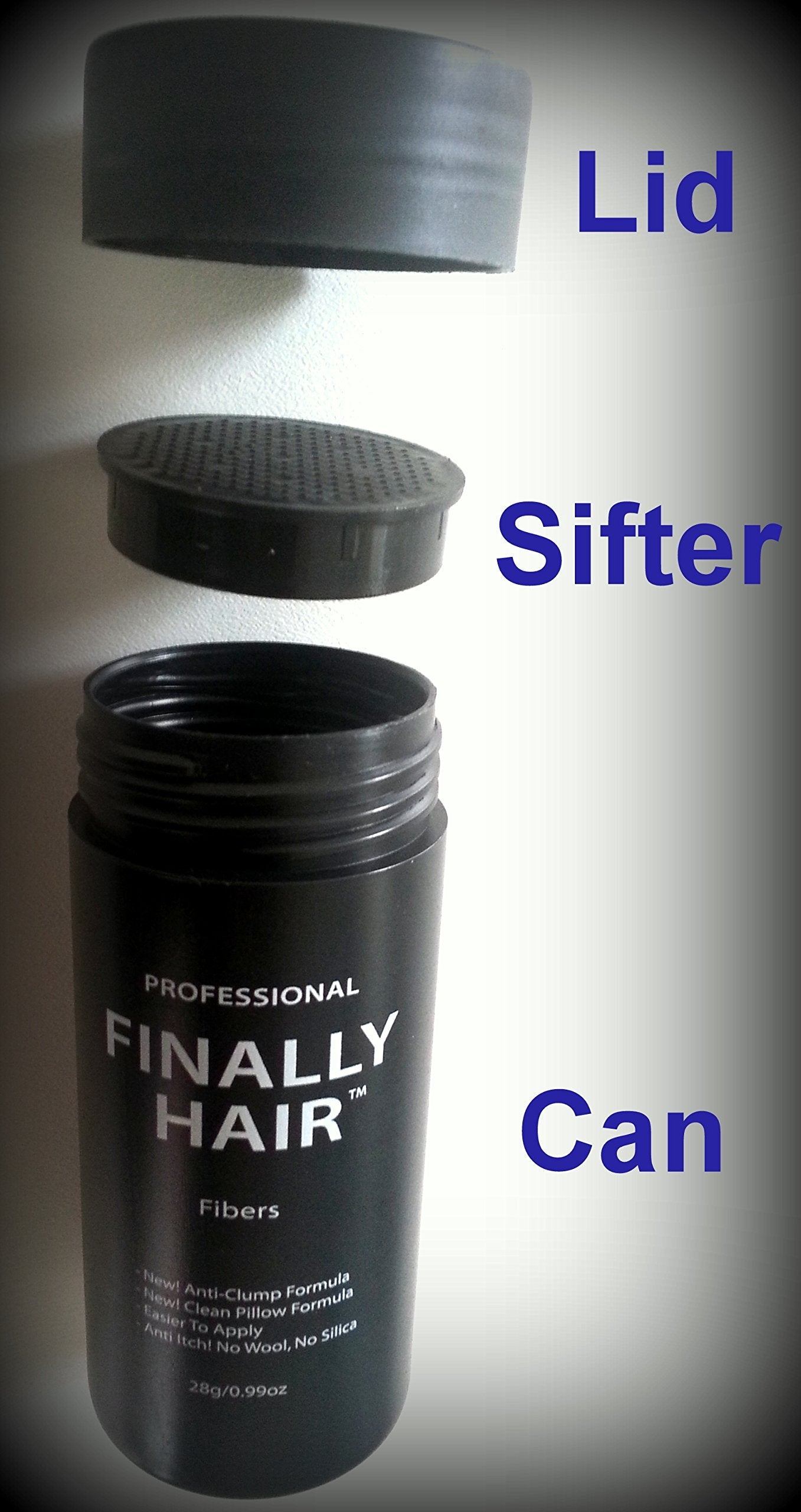 Hair Building Fibers Blonde Hair Loss Concealer Fiber 28 Gram .99oz Refillable Bottle by Finally Hair (Light Blond)