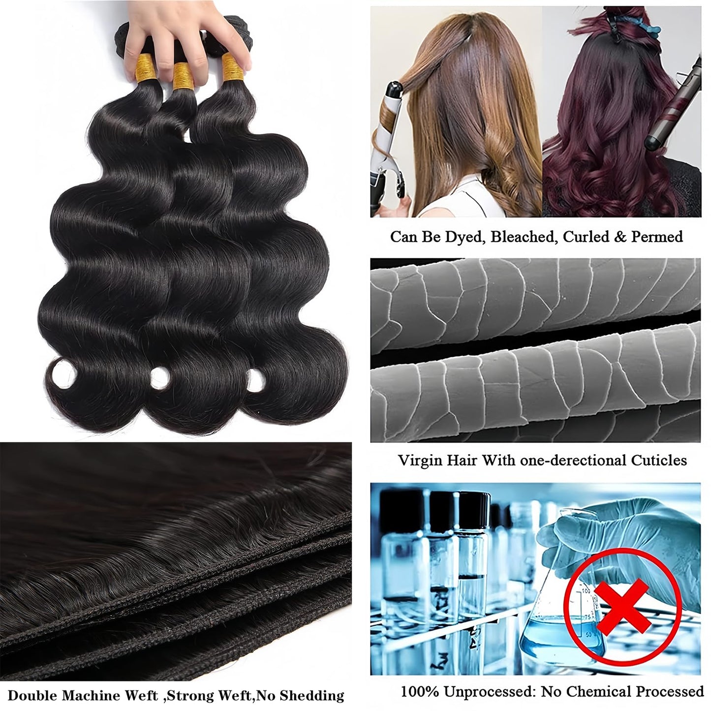 12A Human Hair Bundles 20 22 24 Inch Body Wave Bundles Human Hair 100% Brazilian Raw Bundles Human Hair Bundles Deals Human Hair Quick Weave Bundles Human Hair Natural Black